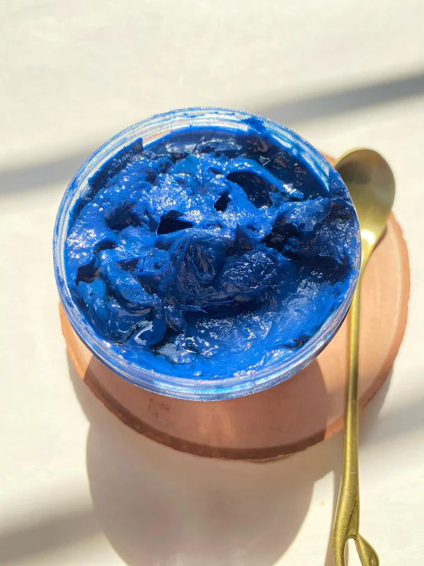 Moroccan Black Soap with Blue Nila powder