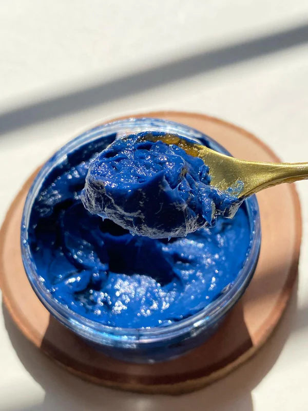 Moroccan Black Soap with Blue Nila powder
