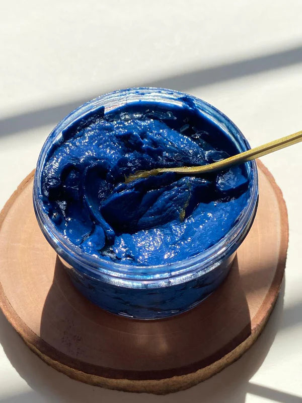 Moroccan Black Soap with Blue Nila powder