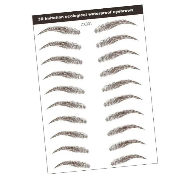4 D Hair-like Eyebrows Makeup Waterproof Lasting Eyebrow Tattoo Sticker ZE