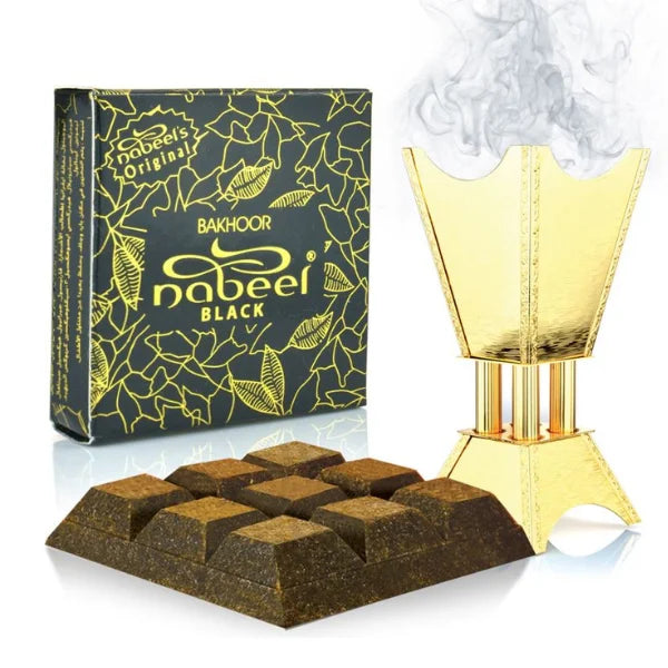 Oudh Nabeel Black Bakhoor Incense Burn Home Fragrance 60g