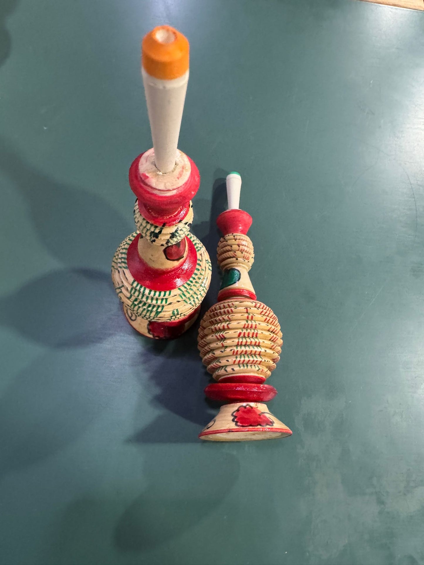 Moroccan Handcrafted Decorated Natural Wooden Kohl Mascara Surma Bottle