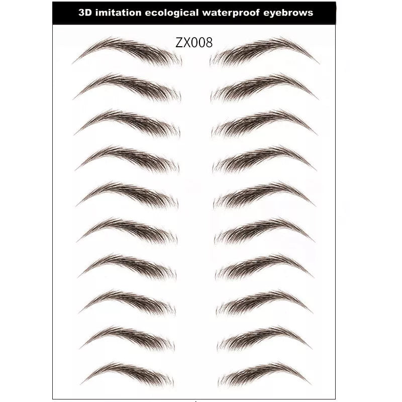 3D Hair-like Eyebrows Tattoo Sticker ZX - Lasting Waterproof Makeup
