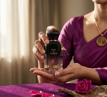 Ahmed Al Maghribi Oud & Roses Eau De Parfum (EDP) - 60ml (Long Lasting Premium Unisex Fragrance)