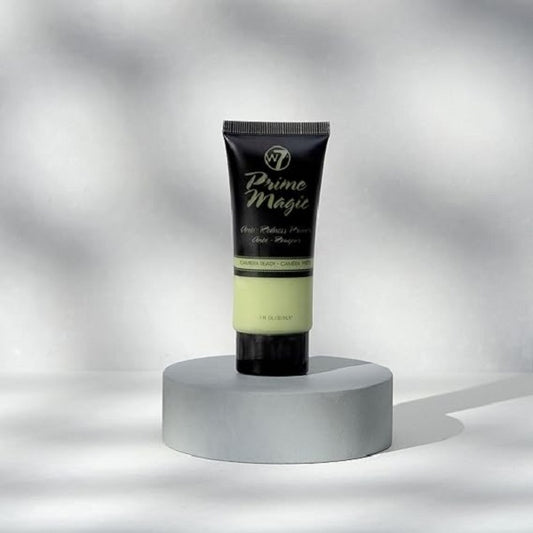 W7 Prime Magic Anti-Redness Face Primer - Green Colour Correcting Face Priming Formula - Vegan Makeup