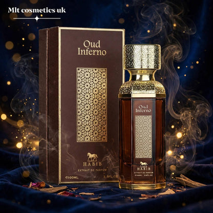 Habib Perfumes Oud Inferno Extrait De Parfum 100ml – Long Lasting Arabic Oud Perfume for Men & Women