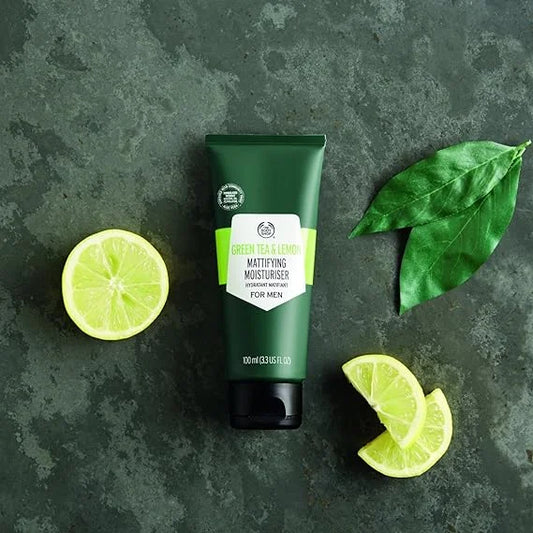 The Body Shop Green Tea I Lemon Mattifying Moisturiser For Men 100ml I green tea and lemon mattifying moisturiser