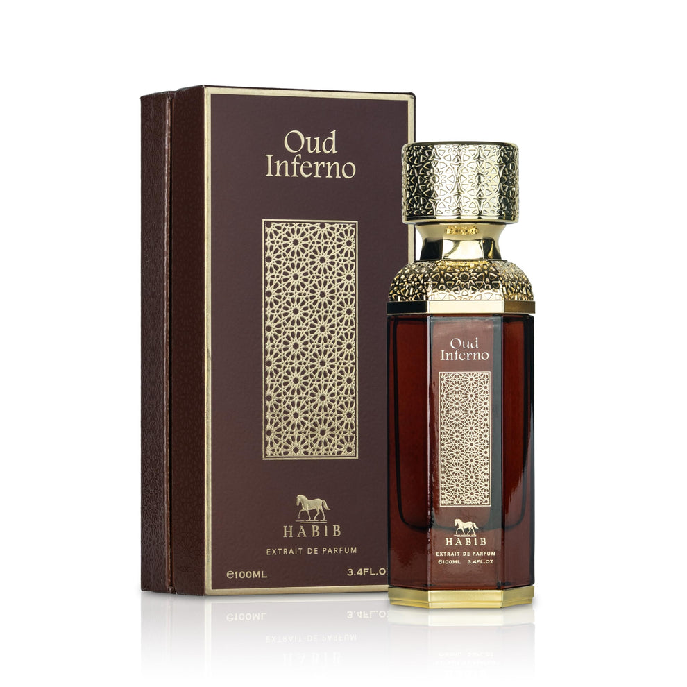 Habib Perfumes Oud Inferno Extrait De Parfum 100ml – Long Lasting Arabic Oud Perfume for Men & Women