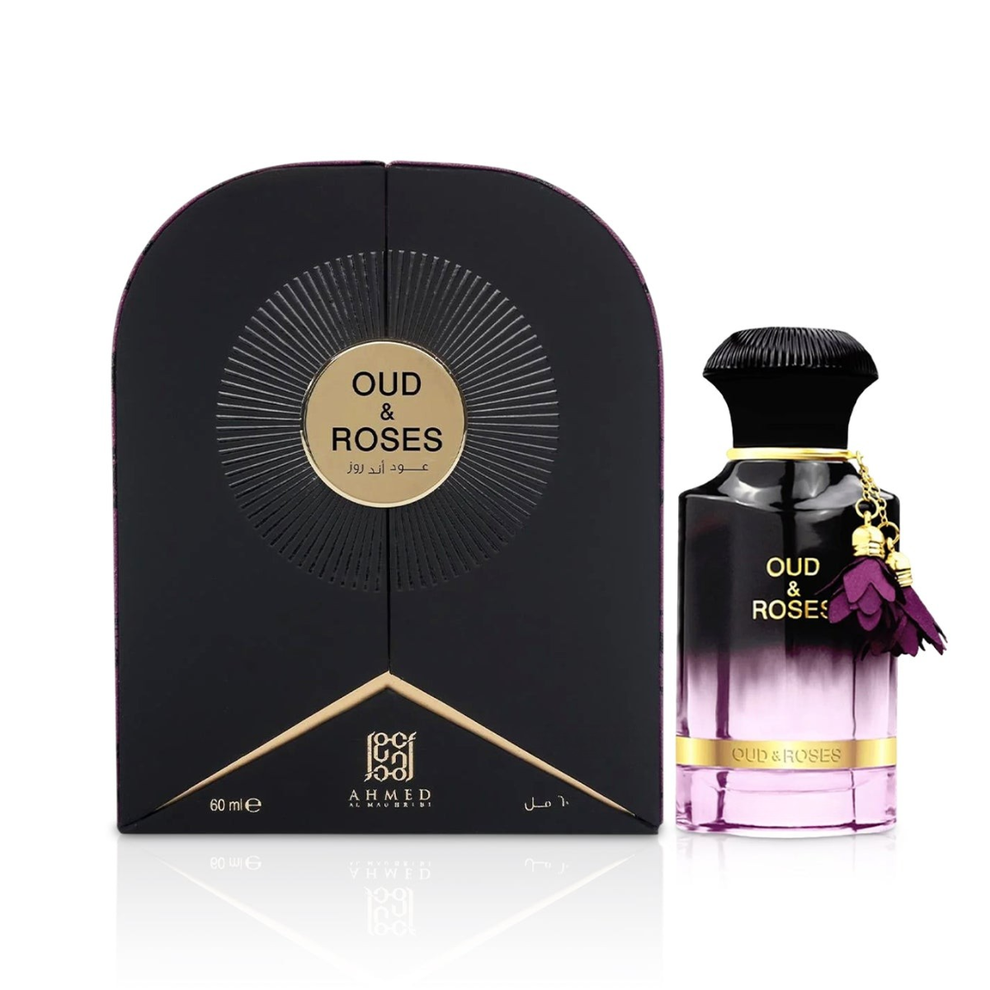 Ahmed Al Maghribi Oud & Roses Eau De Parfum (EDP) - 60ml (Long Lasting Premium Unisex Fragrance)