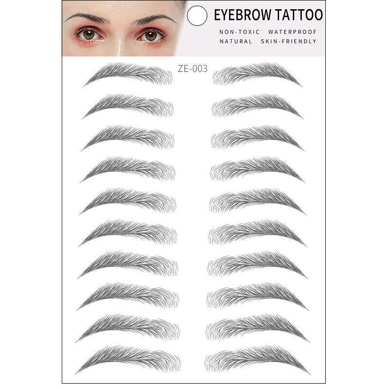 4 D Hair-like Eyebrows Makeup Waterproof Lasting Eyebrow Tattoo Sticker ZE