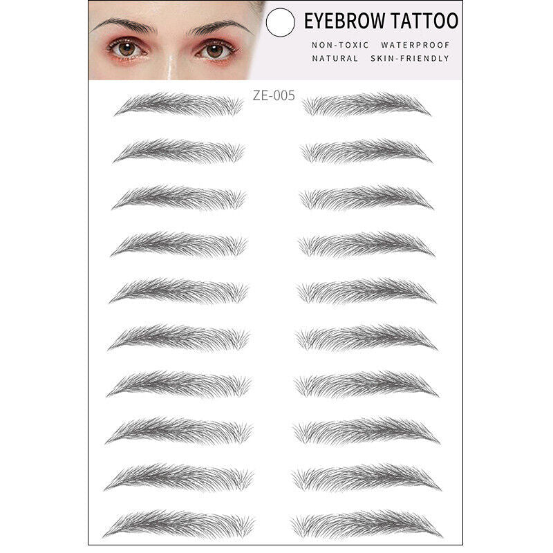 4 D Hair-like Eyebrows Makeup Waterproof Lasting Eyebrow Tattoo Sticker ZE