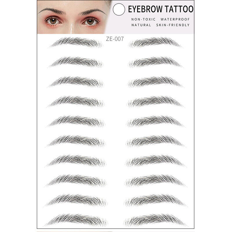 4 D Hair-like Eyebrows Makeup Waterproof Lasting Eyebrow Tattoo Sticker ZE