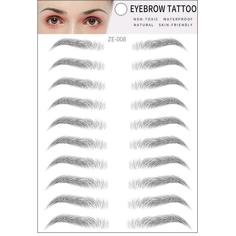 4 D Hair-like Eyebrows Makeup Waterproof Lasting Eyebrow Tattoo Sticker ZE