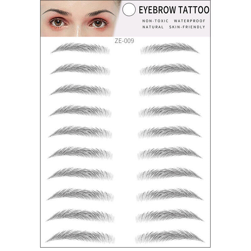 4 D Hair-like Eyebrows Makeup Waterproof Lasting Eyebrow Tattoo Sticker ZE