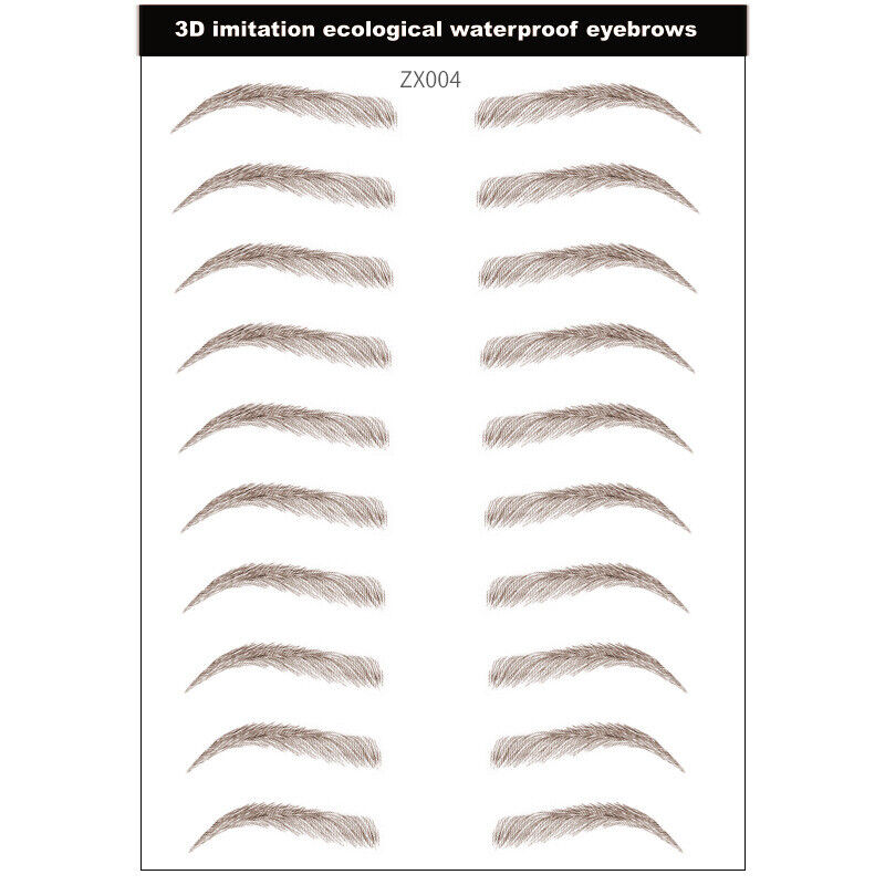 3D Hair-like Eyebrows Tattoo Sticker ZX - Lasting Waterproof Makeup